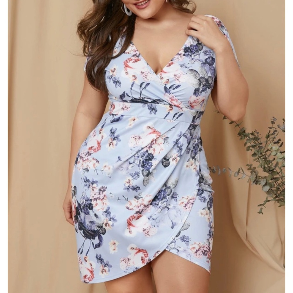 NWT Beautiful Blue Floral Dress